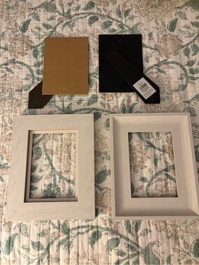Thick White Wood Picture Frames Set